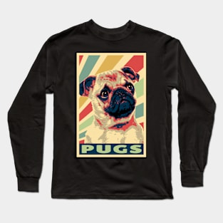 Pugs Vintage Colors Long Sleeve T-Shirt